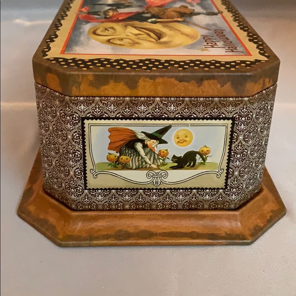 Happy Halloween Decorative Rectangular Storage Tin - Picture 5 of 6